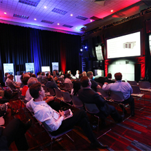 EV microphones, amps, and DSP were also featured at the InfoComm AV expo