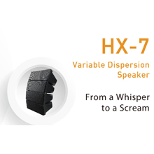 HX-7’s improved hi-frequency driver compliment improves output, power handling, and provides enhanced intelligibility within the vocal range